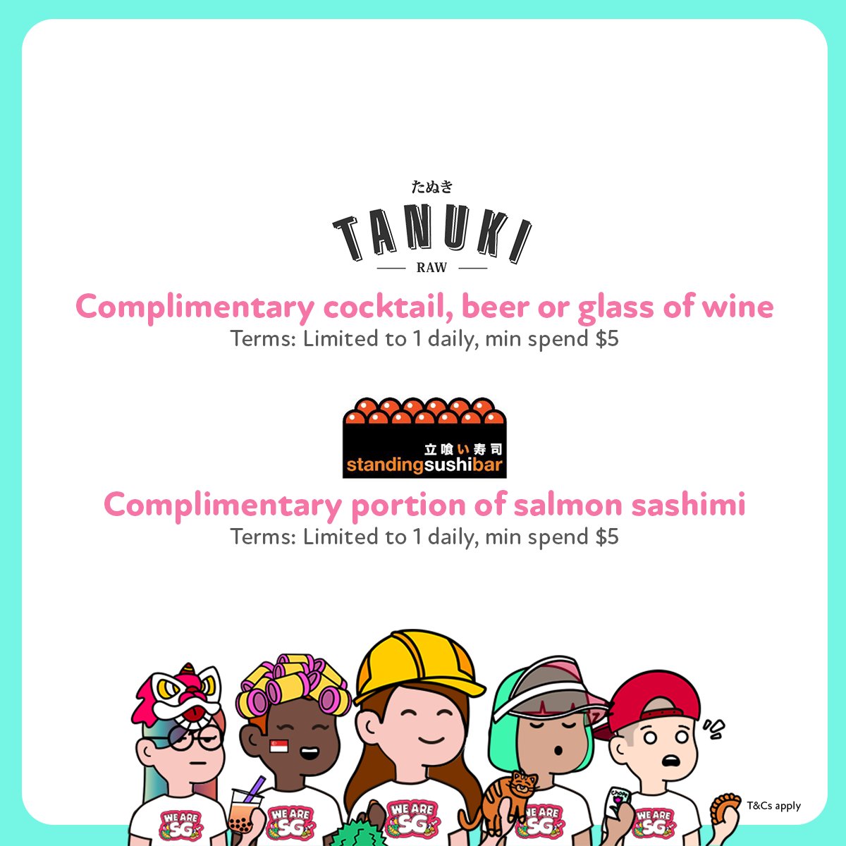 Don’t kancheong! Get ready to enjoy perks from Empire Eats Group with your WASG NFT!

More will be shared with our holders on Discord upon launch!

#nft #nftart #nftcommunity #crypto #digitalart  #Singapore #Singaporeans #WeAreSG #WeAreSingapore #WASG #WASGNFT #NDP2022