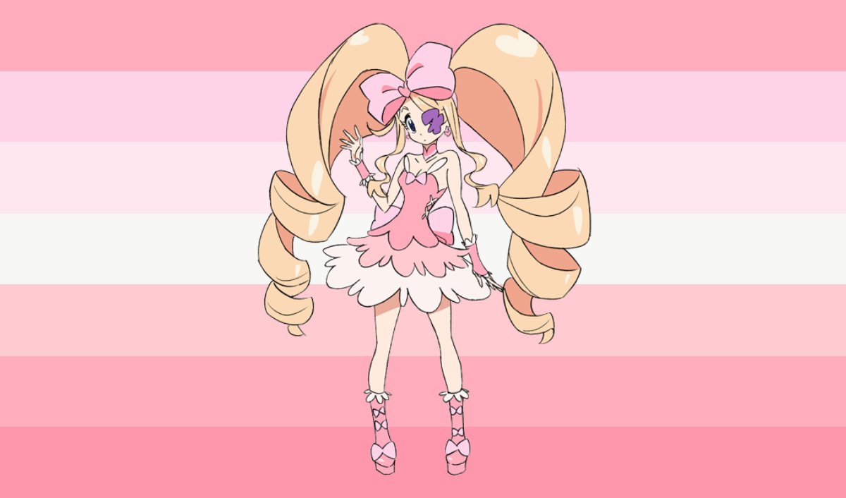 Colourpicked's tweet photo. Nice lesbian flag with Nui Harime from Kill la Kill, requested by anon https://t.co/YgcE47t1tm