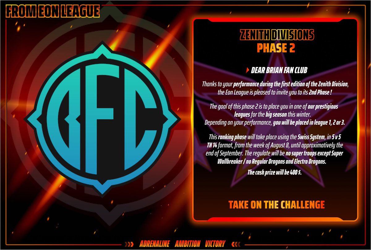 EvolveYourGame Esports (@eyg_esports) on Twitter photo Thank you for the invite <a href="/EonLeagueOff/">Eon League</a>!
We are looking forward to playing in this tournament with some special rules 🔥 Thank you for the invite <a href="/EonLeagueOff/">Eon League</a>!
We are looking forward to playing in this tournament with some special rules 🔥