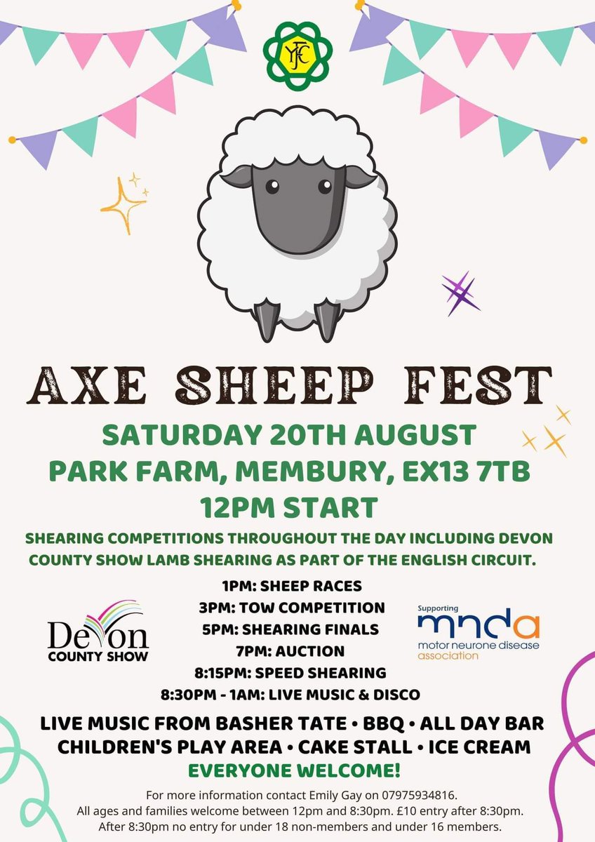 xtedbear's tweet image. Please come along and share to all!😊
All proceeds go to @mndassoc

@Charter_MND @MNDoddie5 @Rob7Burrow @mndcampaigns @mndresearch @DevonYFC @DevonCountyShow @SomersetYFC @YFCDorset #sheep #devon #teamsheep #teambeef #sheep365 #farming #mnda #MotorNeuronDisease