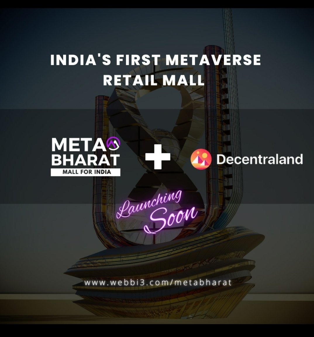 metabharatmall's tweet photo. MetaBharat, India's first #Metaversemall is set to launch in November, 2022. India is ready for #Metaverse retail experiences and MetaBharat is simplifying the process and will promote early adoption by the brands. The concept reduces the cost to 1/3rd and increases exp to 5X. https://t.co/otLX5DQmSq