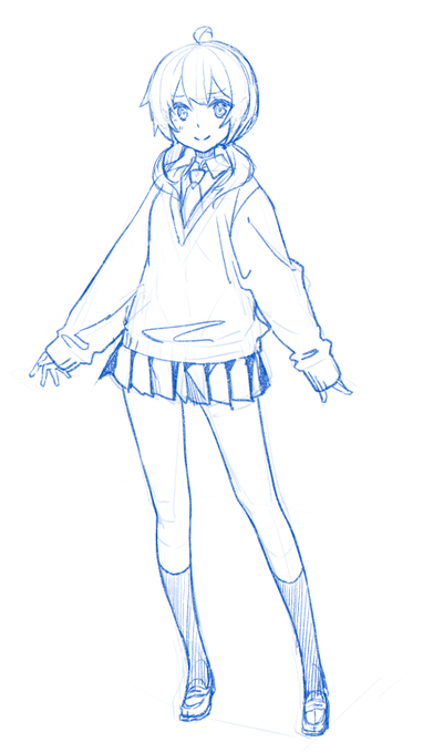 live2D差分作ってる最中に落書きしてた益子ちゃん 