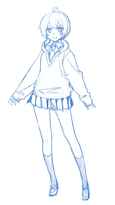 live2D差分作ってる最中に落書きしてた益子ちゃん 