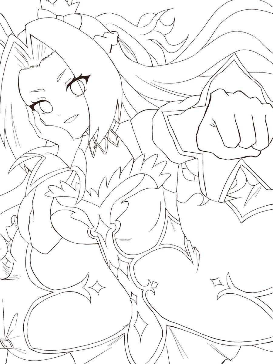 お題箱で頂いたカワカミプリンセスのwip
これから色塗るぞ💪🔥 