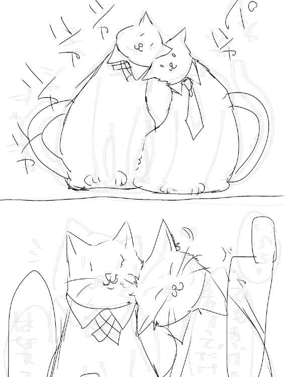 ネコチァンの顔面本当に描けないよォ 
