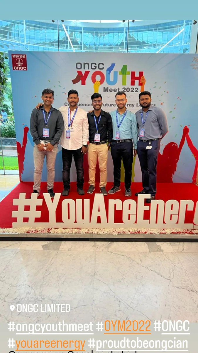 NitinGo38056422's tweet photo. We are here at First ever #ONGCyouthmeet at @ONGC_ 
.
.
.
#ProudToBeONGCian #OYM2022 #YouAreEnergy #ongc https://t.co/3difq9t4sS