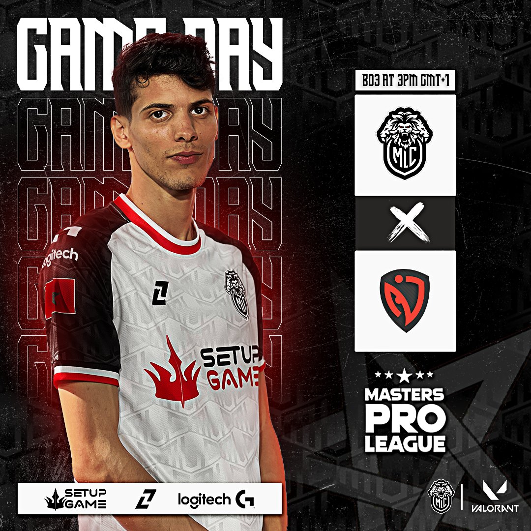 Today we are facing <a href="/NasrEsports/">NASR ESPORTS</a>  in the masters pro league upper final.🦁🇲🇦 

🕘 3 pm GMT+1

📺: m.twitch.tv/esna_gg

We’re Lion We’re MLC 🦁🇲🇦

<a href="/olympzworld/">Olympz</a> <a href="/LogitechG_ME/">Logitech G Middle East</a>  
#LogitechXMLC #mpl #esna
#valorant