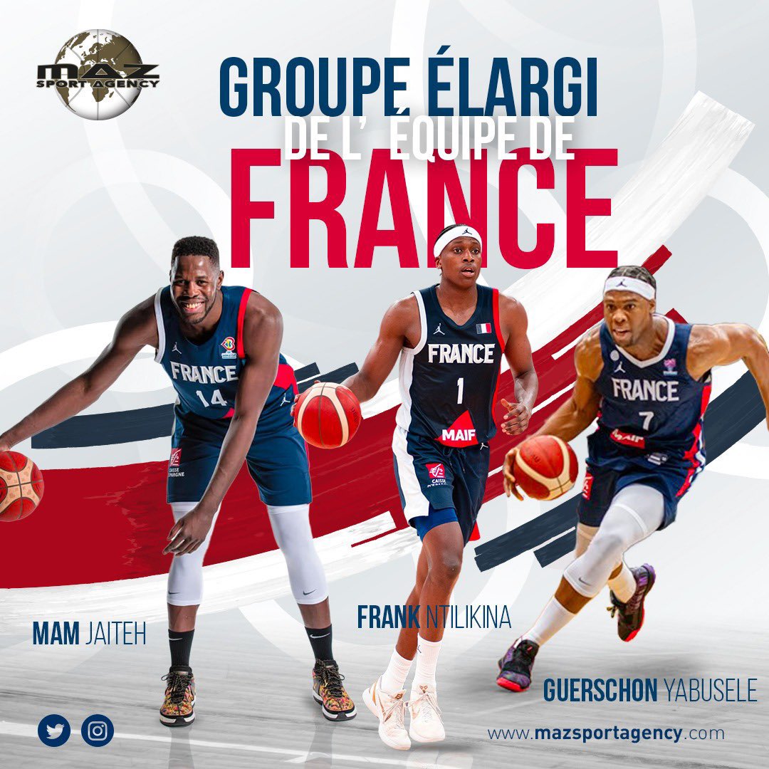 Début de la préparation officielle <a href="/FRABasketball/">Équipes de France de Basket</a> avec France ( @DTP_Mario <a href="/FrankLikina/">Frank Ntilikina</a> <a href="/mamjaiteh14/">Mouhammadou Jaiteh</a> ) vs Pays Bas à 17h ! 🔥🏀🇫🇷