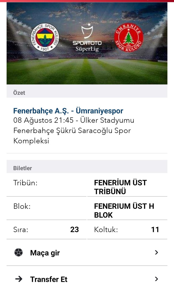 Fenerium H blok bilgi için dm

#biletdevret #biletarıyorum #fenerinmacivar #Fenerbahce