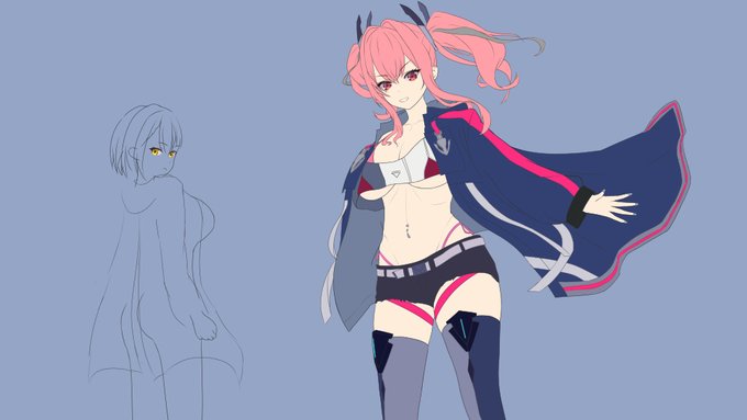 締め切りが無いと延々線画を修正し続けてしまうのでとりあえず下塗りだけした 