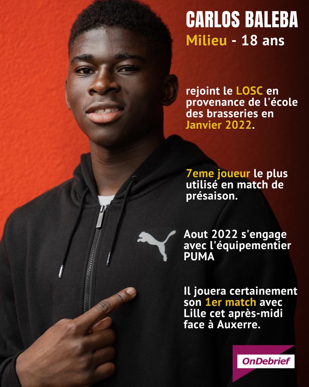 ondebrief on X: "La pépite 🇨🇲 Carlos Baleba, sera très certainement  titulaire cet après midi avec Lille face Auxerre. 📸 @carlos_baleba  #ondebrief #carlosbaleba #losc #lionsindomptables #cameroun #efbc #puma  @Kosi_foottalk @evra_geraud https://t.co ...