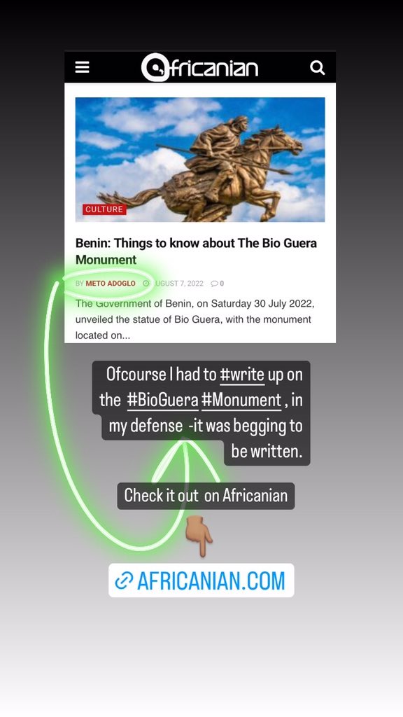 Hueymagiktales's tweet photo. Facts about the Bio Guera Monument at the #Cotonouairport 

https://t.co/JPrx56K5CY

@TourismeBenin_ 
@NchasoOscar @WadagniRomuald @cestyoussouf  #benin #cotonou #team229 #MonumentHistorique #Bioguera https://t.co/IvnRfGNs5W
