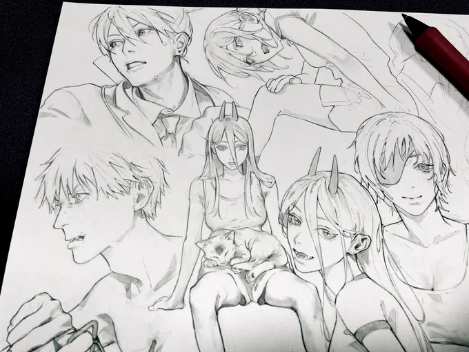 久々のシャーペン絵です 
