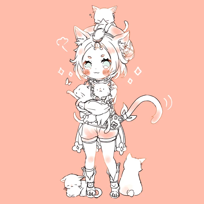 むかし描いたディオナにゃん 