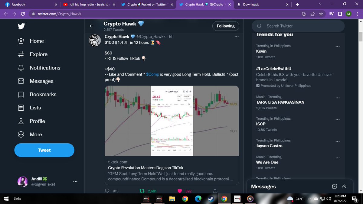bigwin_exe1's tweet photo. @crypto_bearr @Crypto_Hawkk https://t.co/SRDUBnGoCV