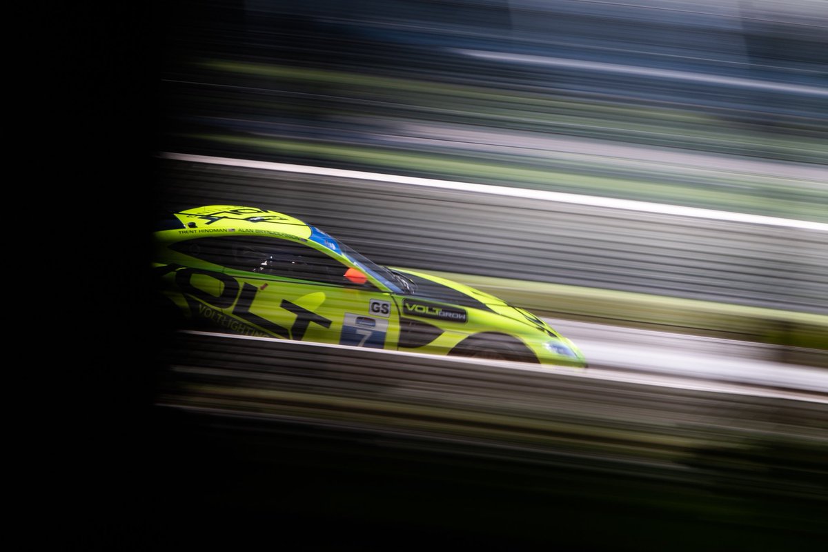 The Volt Lighting Racing Aston Martin Vantage GT4 finished a strong fourth at Road America on Saturday, ensuring Alan Brynjolfsson and Trent Hindman maintain their lead in the IMSA Michelin Pilot Challenge standings. @voltlighting #AstonMartin #Vantage #IMSA