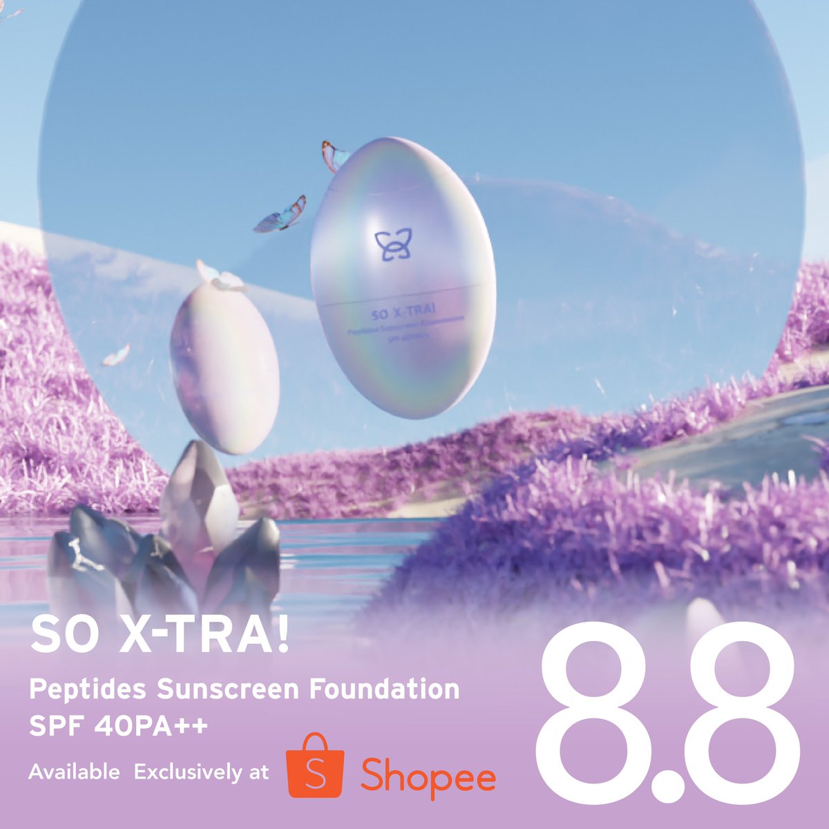 mopbeauty's tweet photo. SO X-TRA PEPTIDES SUNSCREEN FOUNDATION SPF 40 PA++
akan tersedia tanggal 8 Agustus 2022 jam 12.00 siang hanya di Shopee. Be ready, babes!🦋
#TasyaXTRAFarasya #MOPFoundation https://t.co/qwnJmwxFVo