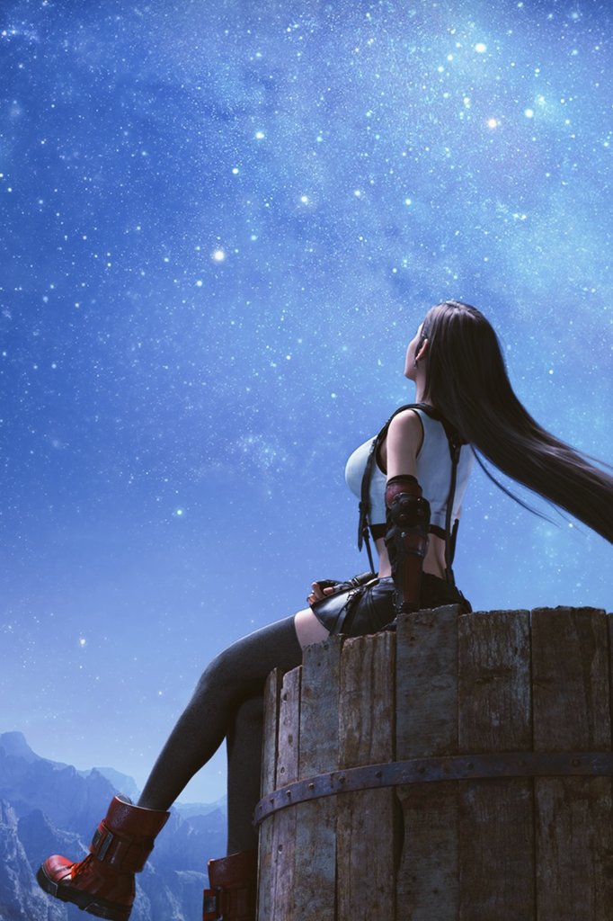 NIKUYA888's tweet image. The sky was full of stars, we were looking at the same stars at that time... and we had the same feelings.
And we made a promise to each other... and dreamed of a future that would come true...
A happy future filled with our mutual wishes. #CloudLovesTifa