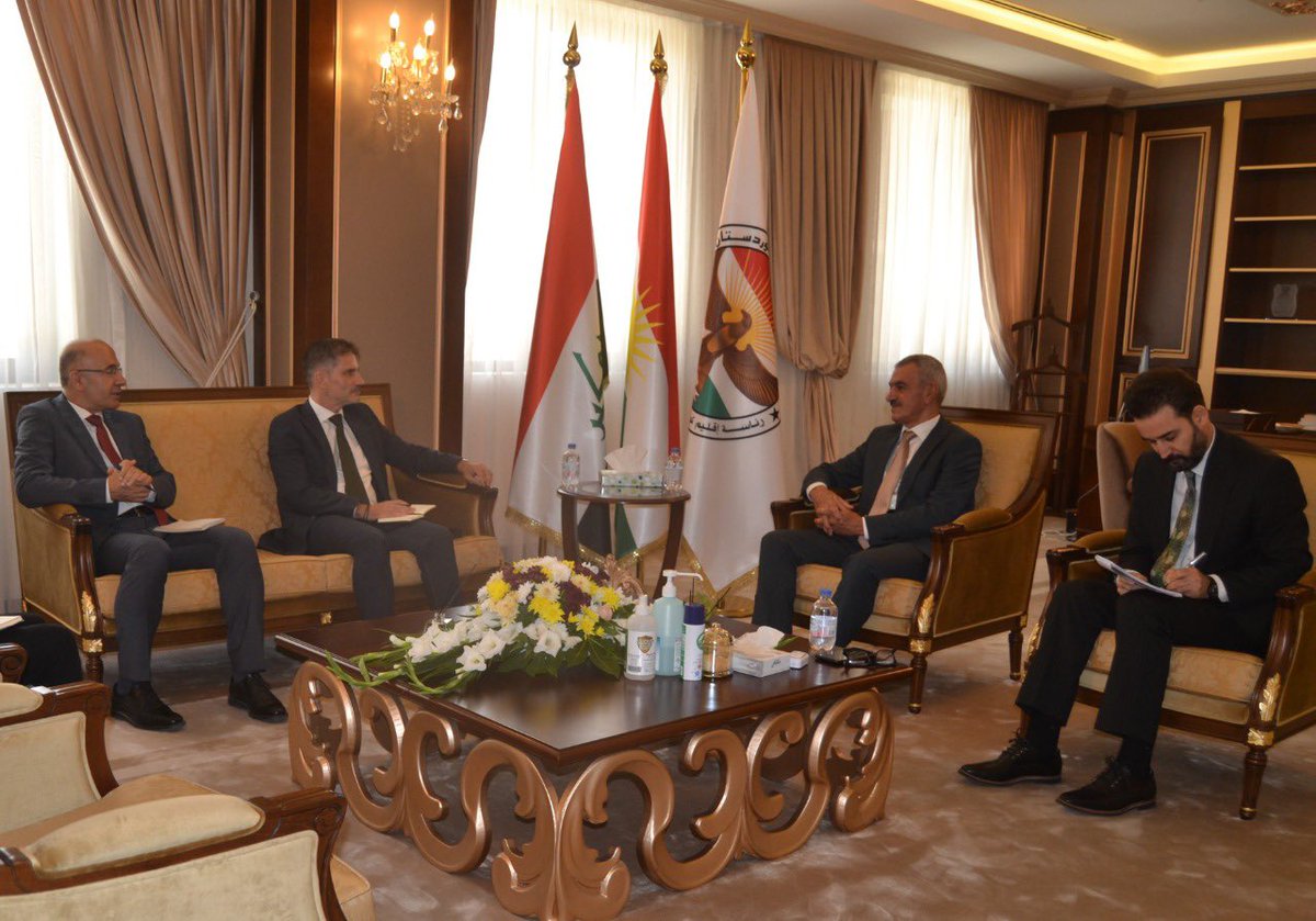 MustafaSaidQadr's tweet photo. Extended my thanks and appreciation to Germany’s Consul General, Klemens Semtner for his work in KRI and wished him every success in his new post.@GermanyIn KRI. https://t.co/nan9MMRMsZ