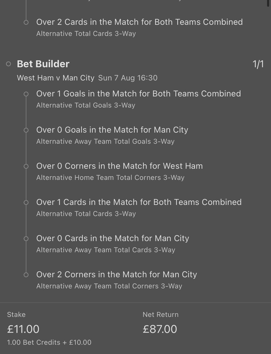 TopCornerTips_'s tweet image. 7/1 Premier League Bet Builder Treble ⚽️