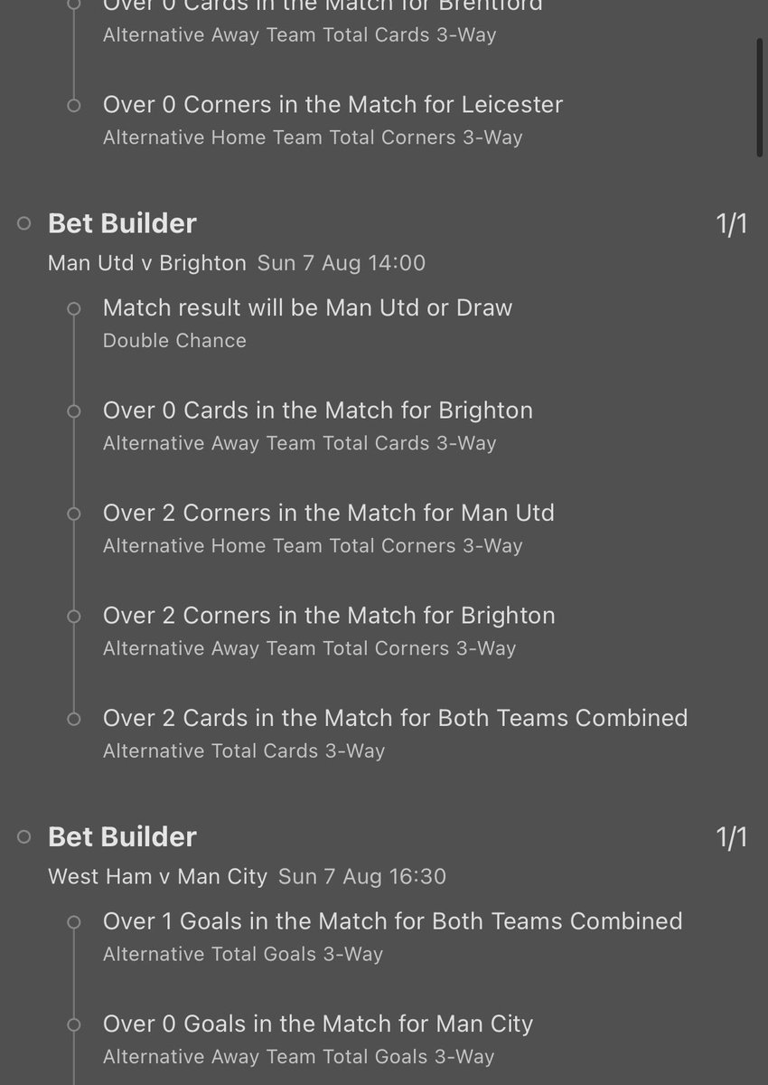 TopCornerTips_'s tweet image. 7/1 Premier League Bet Builder Treble ⚽️