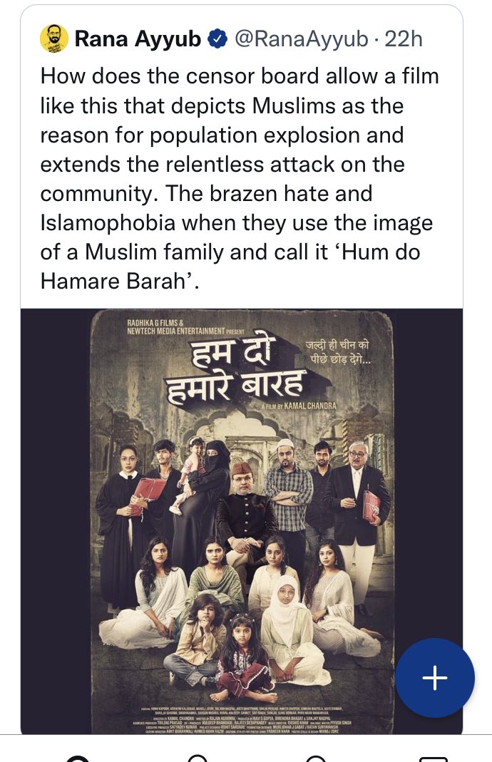 nayahaivahh's tweet photo. Rana Ayub is right the movie name is wrong.   It shd be hum5 humare 50 ( 1 man +4 wives)   #HumDoHamareBaarah https://t.co/KthTD9VZpW
