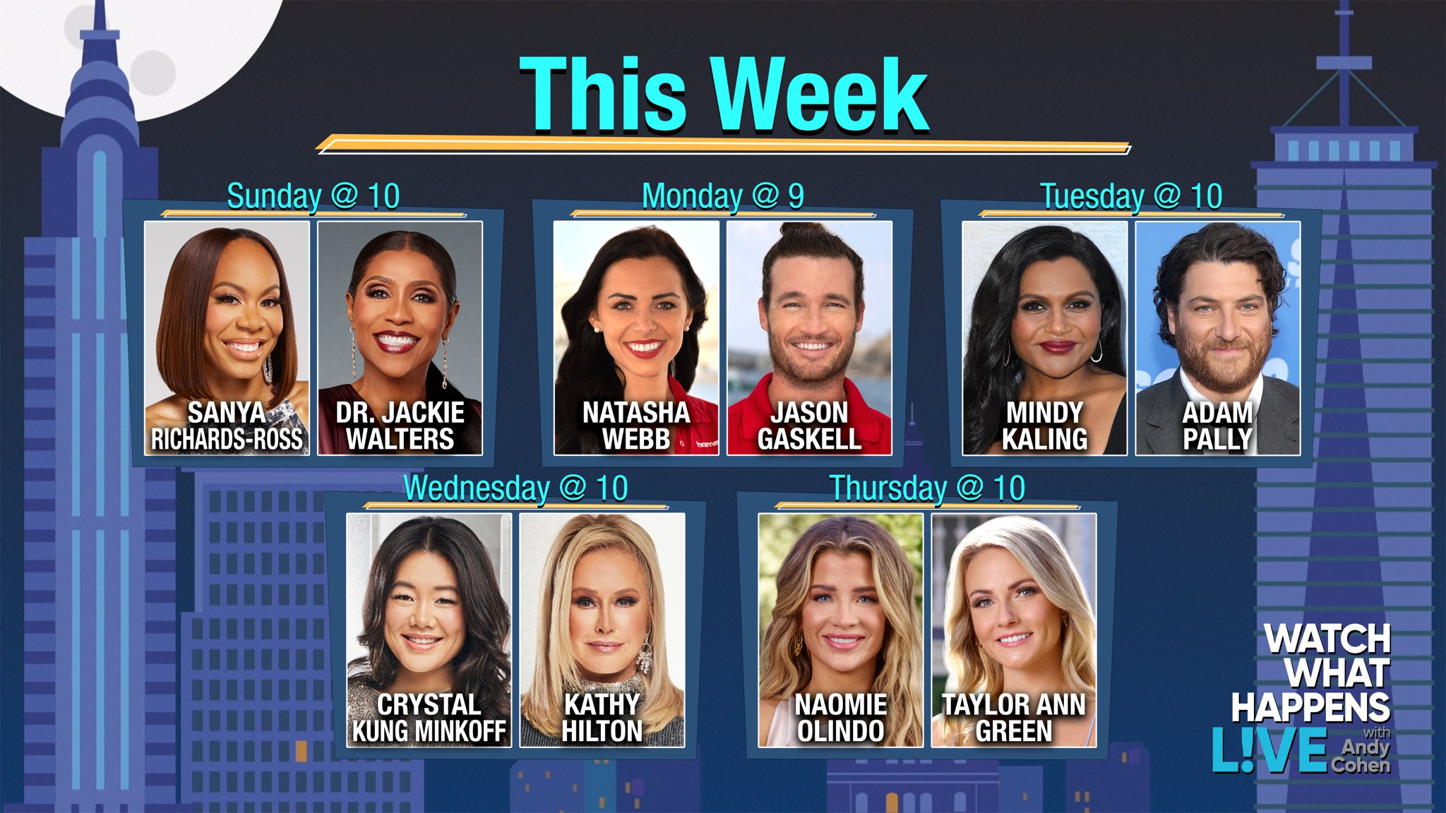 WWHL on Twitter "THIS WEEK on WWHL 🥳🎉 https//t.co/9AdrrWI3Z2" / Twitter