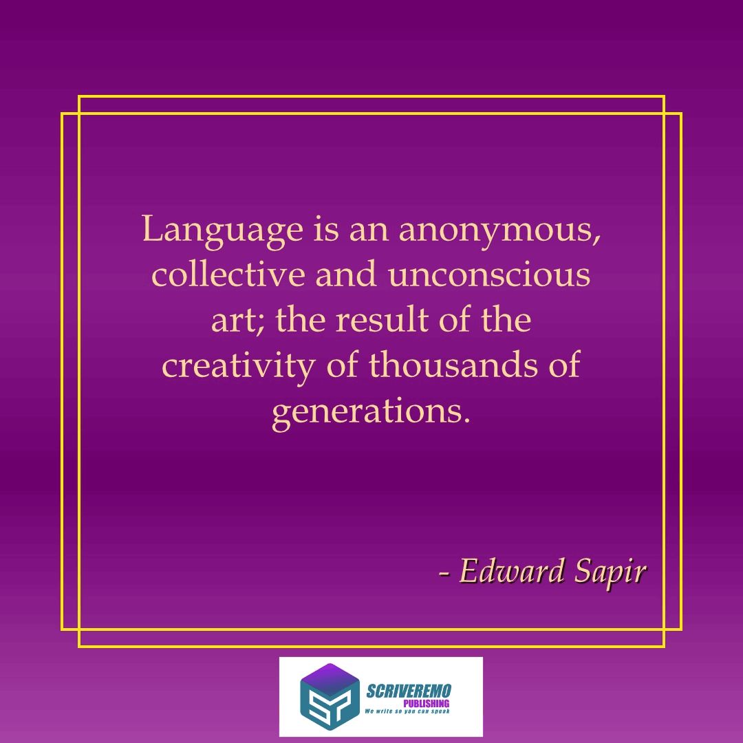 scriveremo's tweet photo. Language is an anonymous, collective and unconscious art... #edwardsapir #scriveremo #languagequotes https://t.co/5KpTqiTmUU