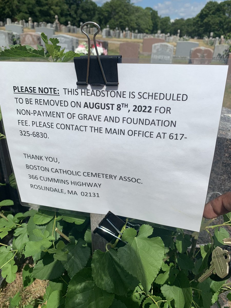 Not sure who’s family member this is but this man died fighting for his country and New Calvary Cemetery in Boston will be removing his grave tomorrow for non-payment. Re-tweet and tag whoever to stop this from happening. <a href="/MayorWu/">Mayor Michelle Wu 吳弭</a> <a href="/LizForBoston/">Liz Miranda</a> <a href="/POTUS/">President Donald J. Trump</a> <a href="/AyannaPressley/">Ayanna Pressley</a>