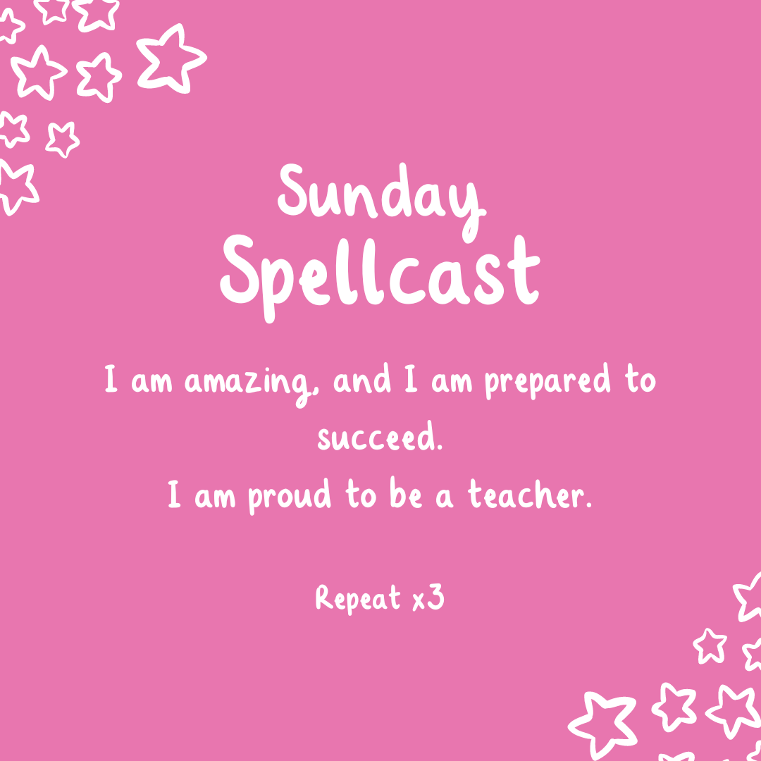 TwinklStore's tweet photo. Shake those Sunday blues and get ready for
the week ahead 💪

Repeat after me...
I am amazing, and I am prepared to succeed.
I am proud to be a teacher.

Let's do this! https://t.co/6isX1bDnZi