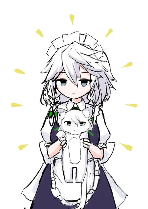 咲夜さんが猫を拾う漫画を描いています! 