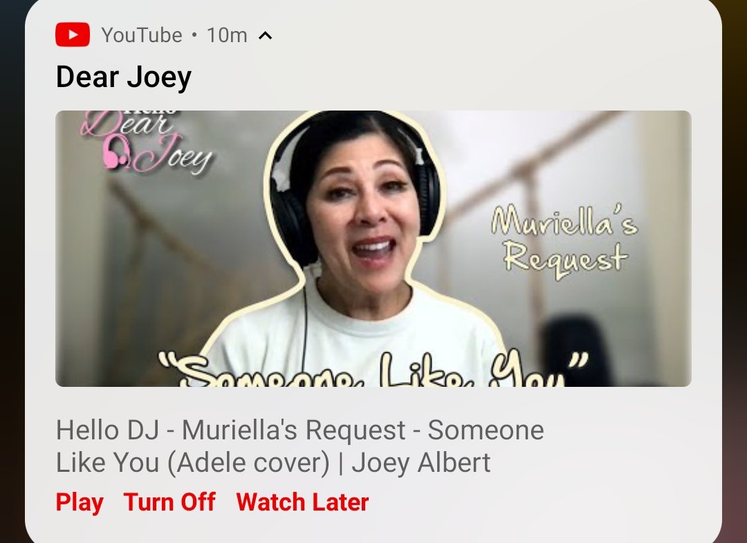 FollowDearJoey's tweet photo. 📢New YT Upload Alert! 📢
#DearJoey - Someone Like You (Adele cover) by Joey Albert #HelloDJ
@joey_albert
Watch it here: https://t.co/DuNS2u7ywC
Leave a 👍 and a comment 💭 #TeamJoeygirl
#JoeyAlbert https://t.co/4bImjURxRy