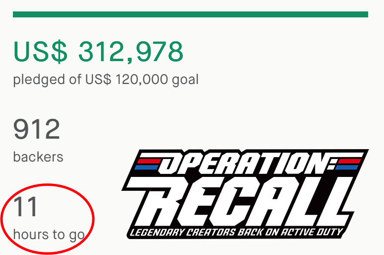 wojmpodcast's tweet photo. Just half a day left to pledge the @OperationRecall #Kickstarter! At $330K, sniper Bengal unlocks, with more goals afterward! 912 backers can't be wrong! PLEDGE TODAY! #oringfigures #GIJoe #OperationRecall #letsgostretching
https://t.co/tf1wEXlA7U https://t.co/gTFDrinBQ2