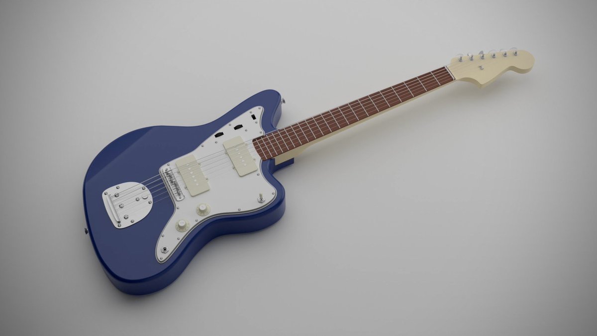 leicudelia's tweet photo. ライノとblender作成。

なんとなくのマテリアルでこれはきれいなのでは。

今からマテリアル、テクスチャ詰めていこう。

トレモロアーム作ってないと今気づいた……

#fender #jazzmaster 
#Rhinoceros 
#blender #blender #b3d #cycles #3DCG https://t.co/waA2uET6oT