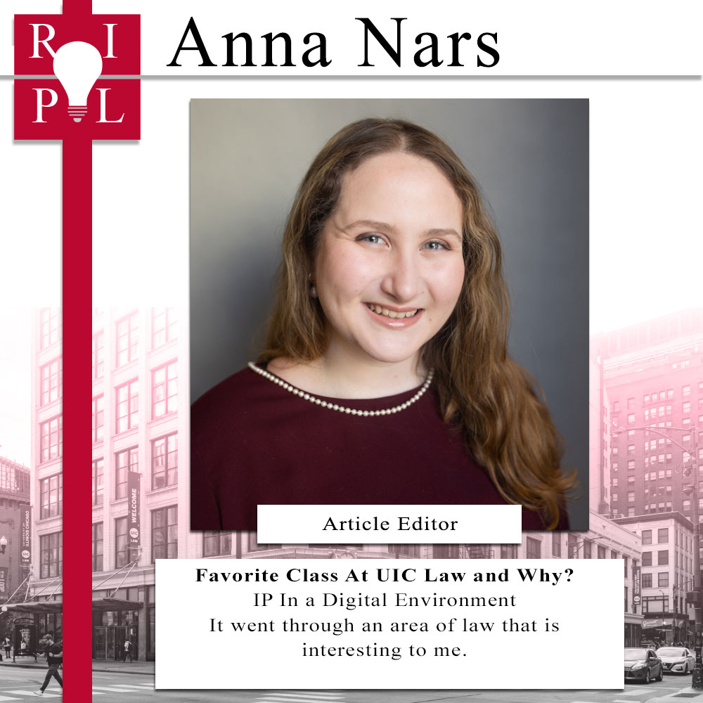 UIC_RIPL's tweet photo. Meet Anna Nars!  She is one of the five Article Editors on this year's RIPL Editorial Board! https://t.co/p6H7Zn4wL8