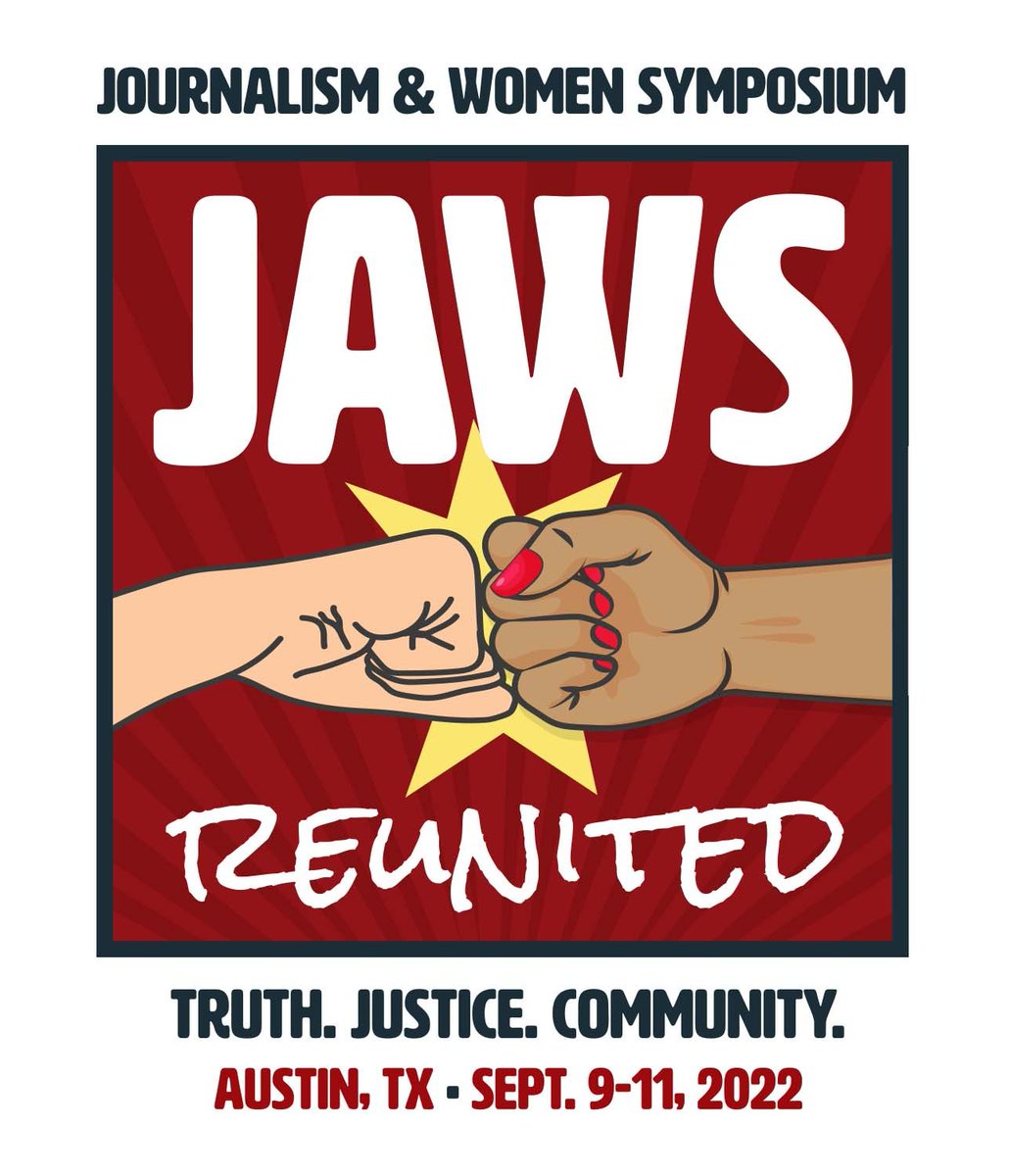 womenjournos's tweet photo. TODAY is the day! JAWS CAMP 2022  Early Bird prices end at 11:59 p.m. Join us in Austin, Texas, Sept. 9-11 for this women's journalism conference focusing on Truth. Justice. Community. Register https://t.co/Hloknlk18x. See all things JAWS CAMP 2022 at https://t.co/vuKE1dmI4V https://t.co/c8a8NasPEW
