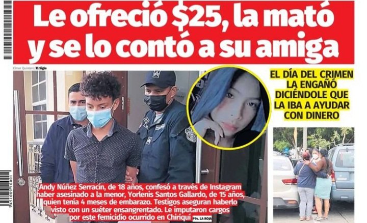 Asesino a quinceñera y lo publico en su Instagram. Supuestamente, la mato porque no quiso abortar.