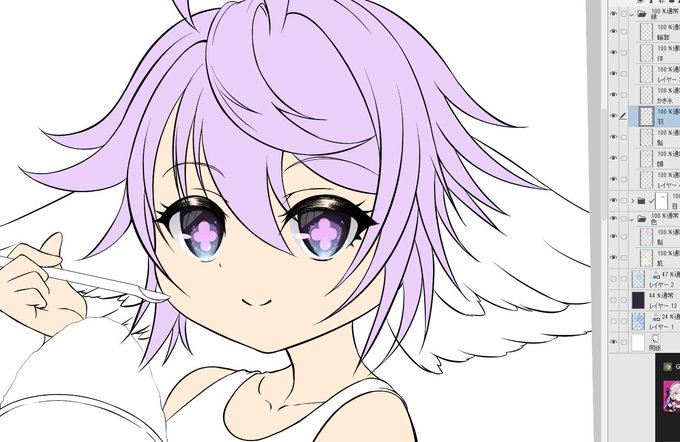 とりあえずここまで。明日顔だけ終わらせて名刺にします。
C100で僕と名刺交換!! 