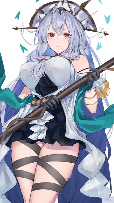 #明日方舟 
スカジのワンドロの線画塗り直し 