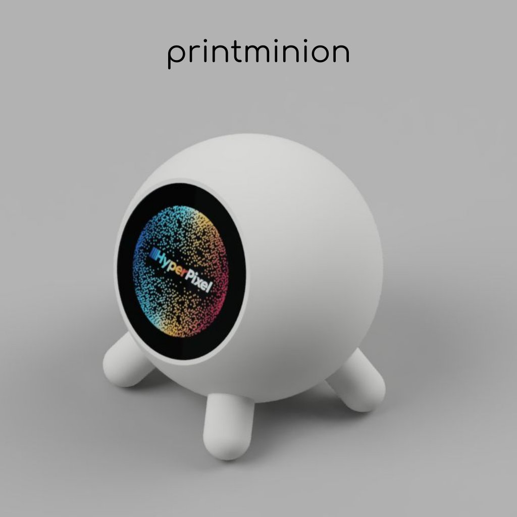 printminion's tweet image. WIP: can&apos;t stop to design 3d print cases for @pimoroni&apos;s #HyperPixel 2.1 Round Touch and 
@Raspberry_Pi ;)