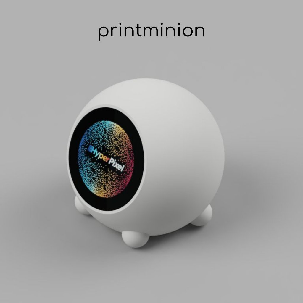 printminion's tweet image. WIP: can&apos;t stop to design 3d print cases for @pimoroni&apos;s #HyperPixel 2.1 Round Touch and 
@Raspberry_Pi ;)