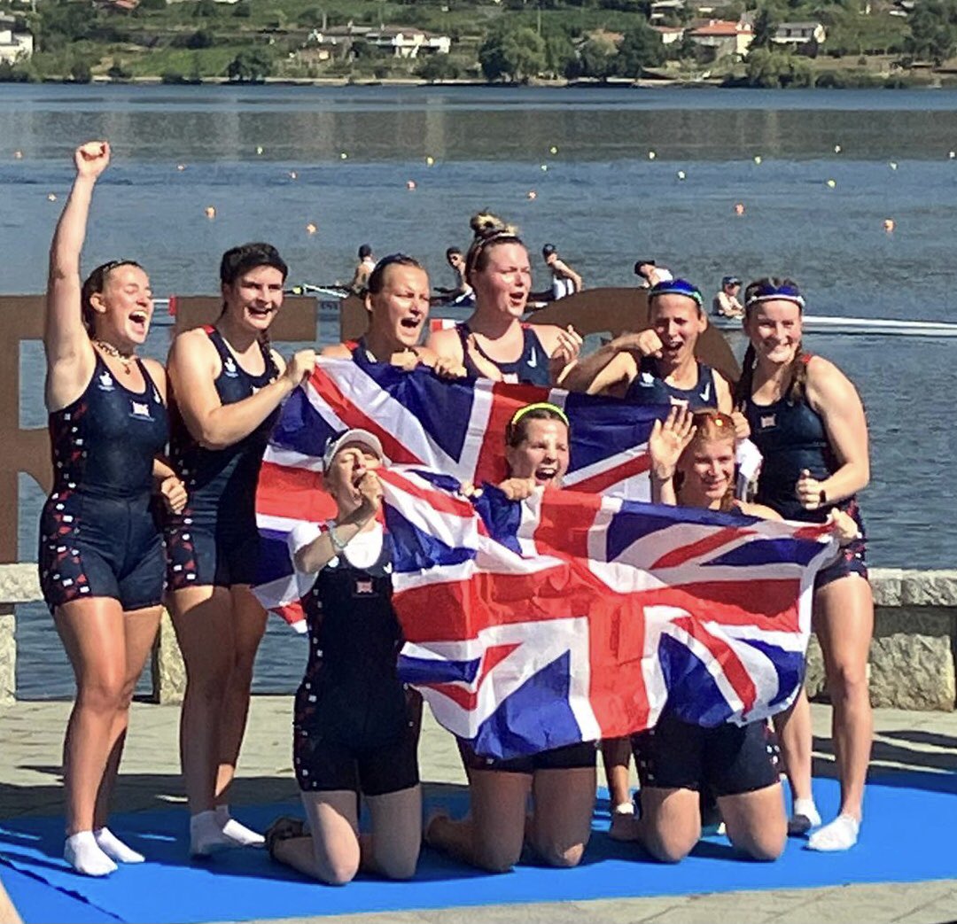 MissLGCole's tweet photo. Very proud to watch our @LatymerUpper students compete for GB at the Coupe de la Jeunesse over two days in Spain. A double gold medal for Alec (JM 2-), and a double gold for Indira (JW 8+) as well as a silver and gold (JW 4+). Congratulations! https://t.co/xwnWeX5Qz6