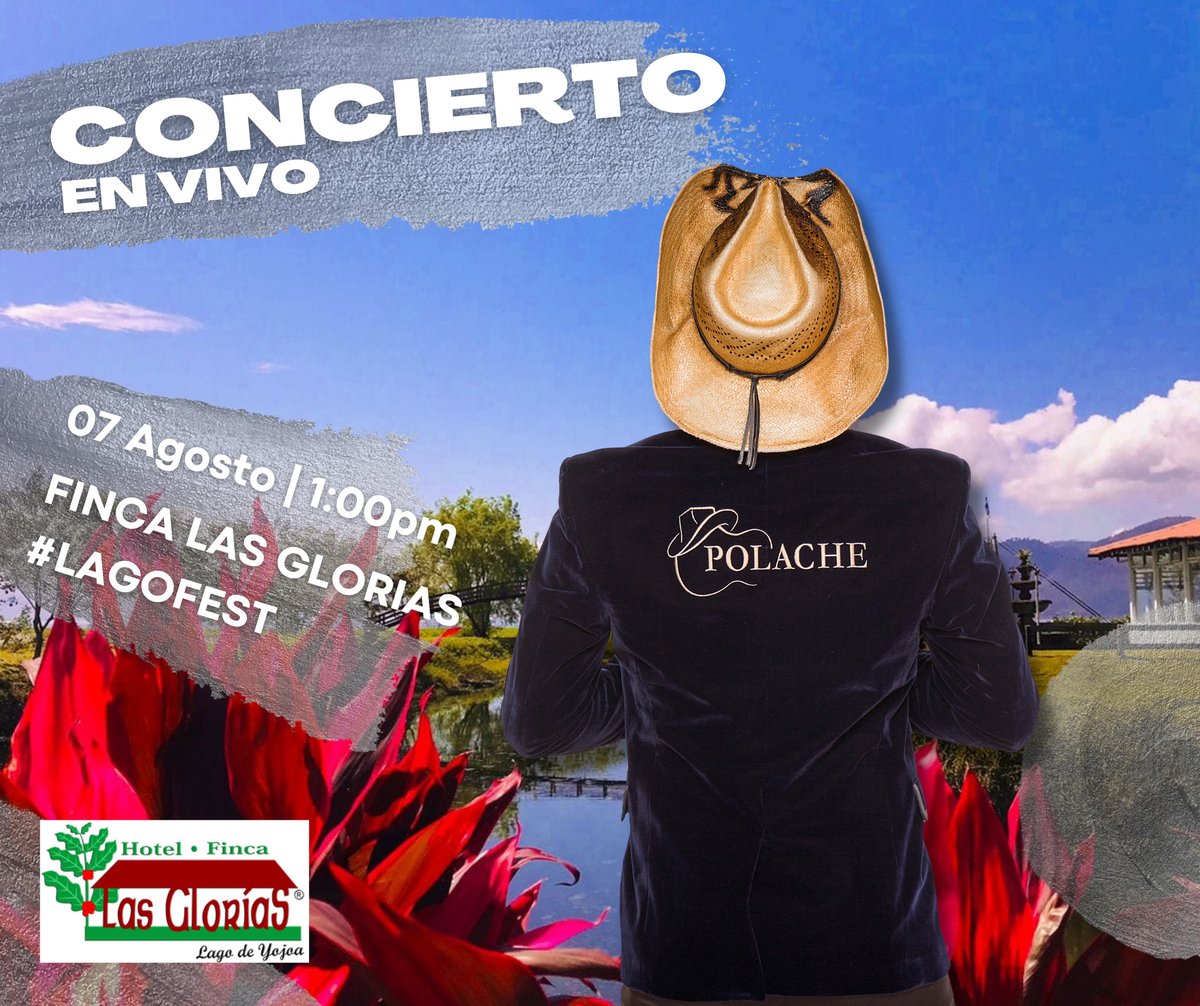 PolacheHN's tweet photo. Hoy Domingo 07 a la 1:00 pm
Concierto en Vivo en Finca Las Glorias
Presentándome con mi banda en el #LagoFest 2022 https://t.co/E3JgGj8hLF