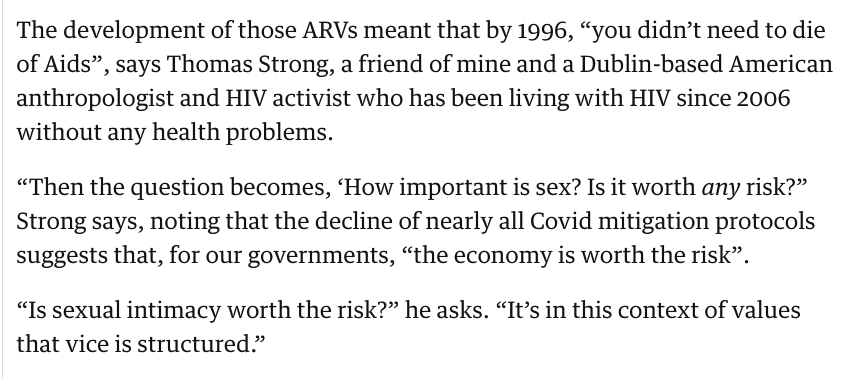 thrasherxy's tweet photo. The anthropologist, my friend and frequent interlocutor @strongthomas, asked the question that became the headline of this essay: Is Sex worth the risk? Is it worth any risk to any viral exposure? Bc we are told constantly that the economy is worth the risk to our lives. https://t.co/YmBqiGlLGY