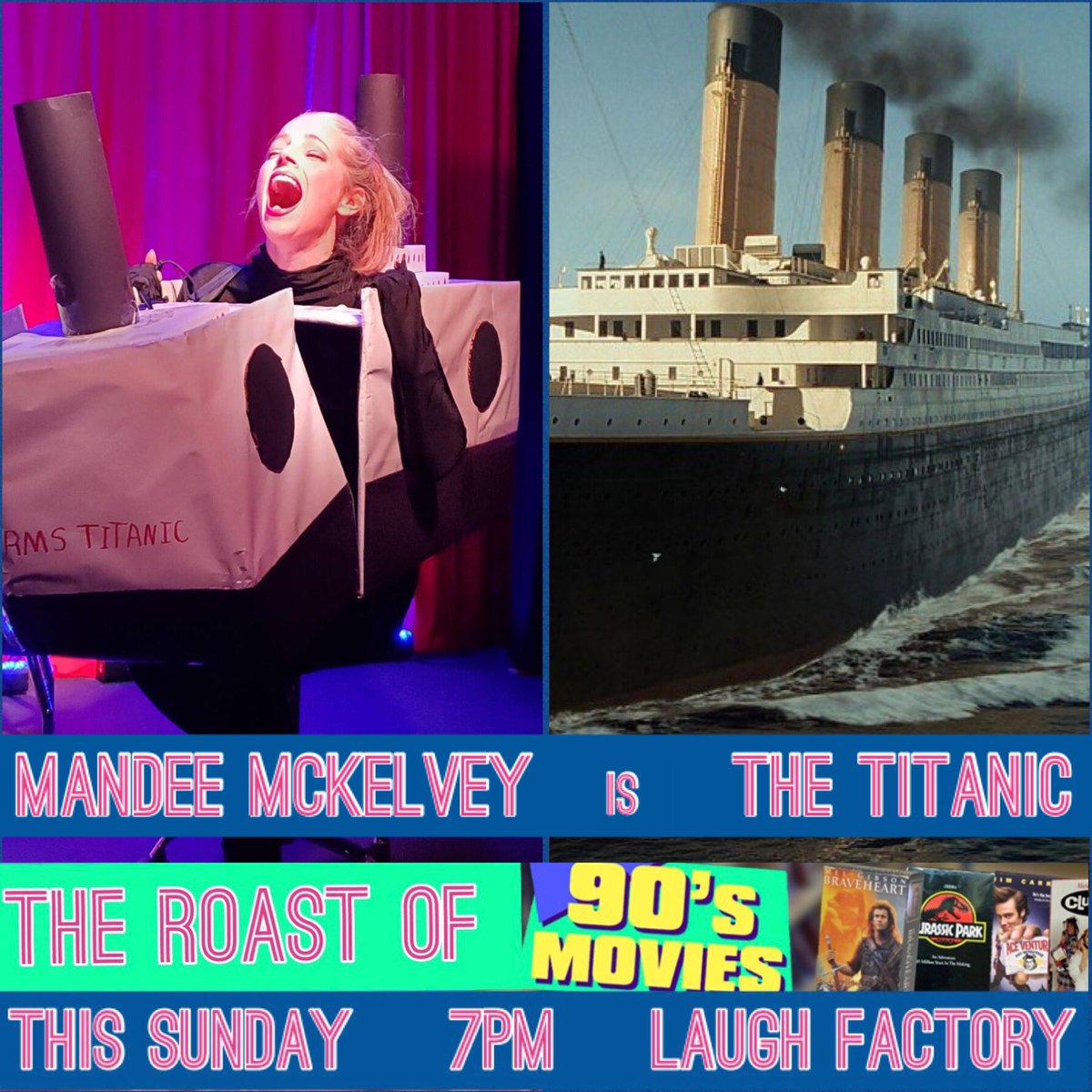 CARoasts's tweet image. the rest of the cast of The Roast of '90s Movies, TONIGHT at @LaughFactoryCHI! Get tix for just $10 at …erassassinationchicago.ticketleap.com/90smovies/