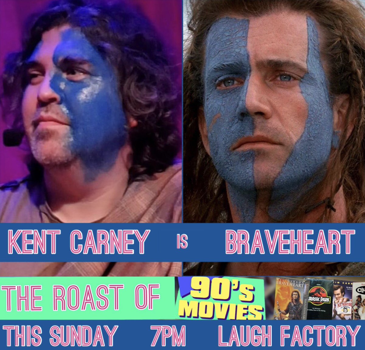 CARoasts's tweet image. the rest of the cast of The Roast of '90s Movies, TONIGHT at @LaughFactoryCHI! Get tix for just $10 at …erassassinationchicago.ticketleap.com/90smovies/