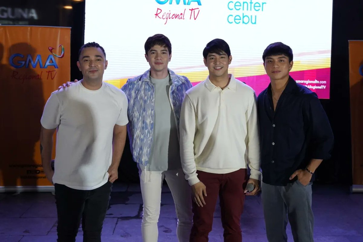 Sparkle_GMA's tweet photo. #StartUpPH stars #AldenRichards, #JericGonzales, #RoyceCabrera and Boy2 Quizon had a lot of fun seeing everyone at yesterday's @GMARegionalTV #KapusoMallShow at Ayala Center Cebu in Cebu City ✨️ Daghang salamat 🙏🏻 https://t.co/Fvo2lOxm24
