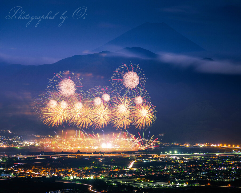 今年の神明の花火は富士山と良いバランスで撮れました😍