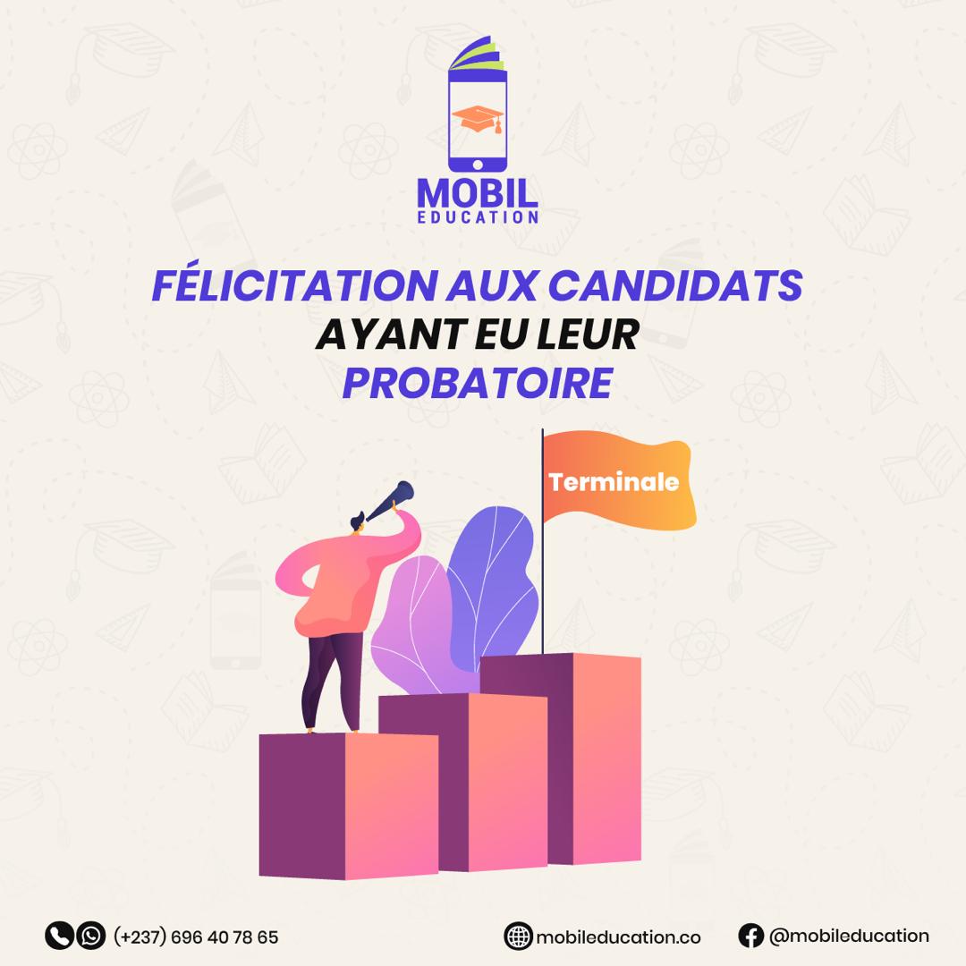 Mobil_Education's tweet photo. Un pas très important vient d'être franchi et les portes de la terminale s'ouvrent grandement à toi. 
Avec la même détermination et le même sérieux tu seras encore compté(e) Parmi les admis(es) à la prochaine session. https://t.co/3dNDpANAkd