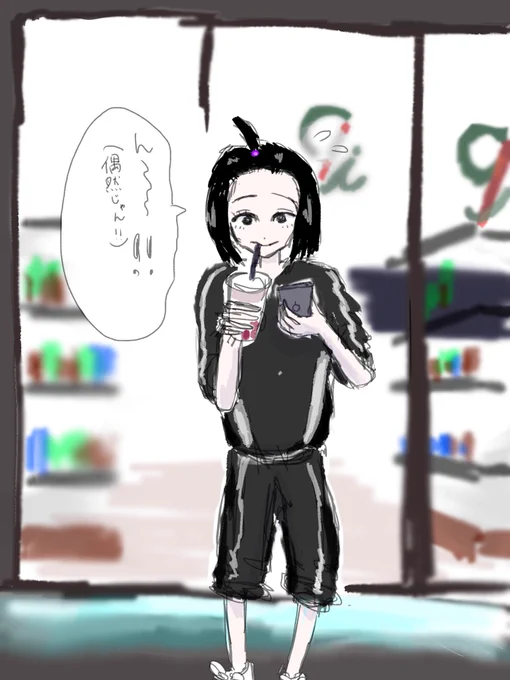 深夜のコンビニ
#絵描きさんと繋がりたい  #創作 #夏の創作クラスタフォロー祭り #イラスト #イラスト好きな人と繋がりたい #お絵かき 